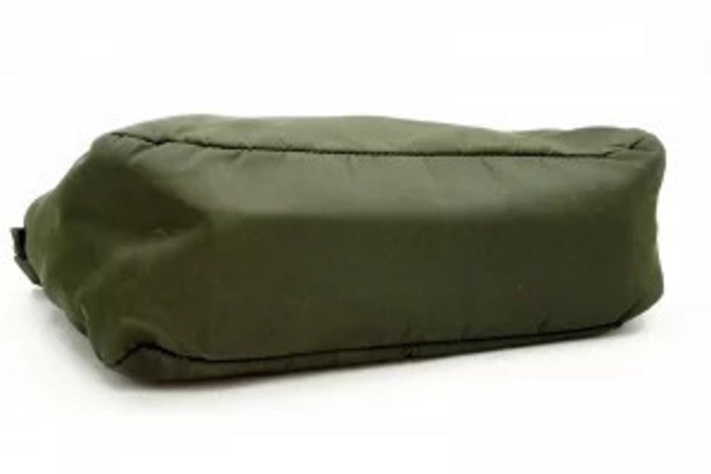 Prada Tote Triangle Plate Tessuto Khaki Green - Picture 4 of 9